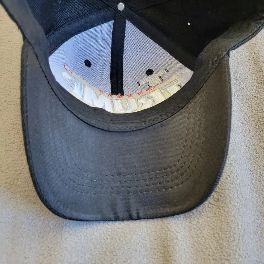 TRUMP HAT Cap Black Adjustable Gold Signature Embroidered 45 Stars MAGA Red